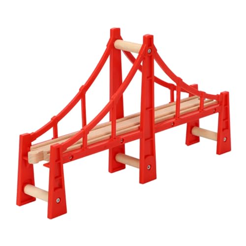 Spur Überführung Modell Spielzeug Gleiszubehör aus Holz Gleisbrücke kinderspielzeug erhöhte Holzbrücke kompatibel kreativität weinachtsgeschte Puzzle Bahn der Zug hölzern von STOBOK