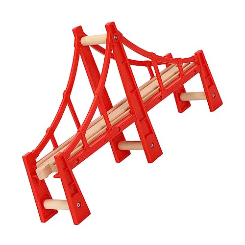 STOBOK Spur Spielzeug Gleisbrücke Brückenpfeiler der Eisenbahn Eisenbahngleis aus Holz Bahngleis im Maßstab n erhöhte Holzbrücke Gleise Eisenbahnbrücke Puzzle der Zug Plastik von STOBOK