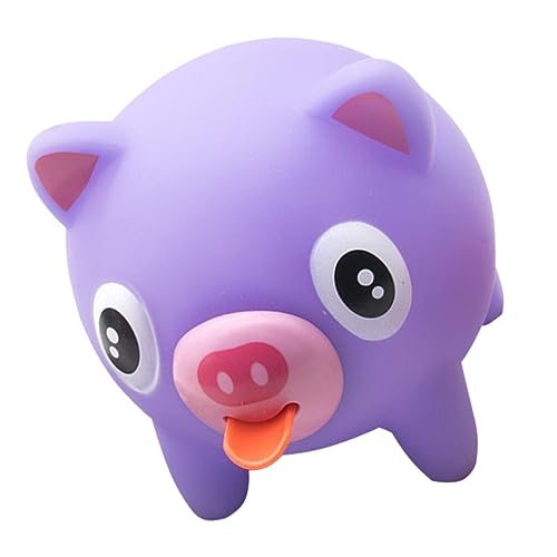 STOBOK Weihnachten Ostern Animal Squeeze Toys Jabber Ball Bag Füller Zungenspielzeug-streich Drücken Sie Stressbälle Hund Spielzeug Zunge PVC Singen Kind Weicher Ball Violett von STOBOK