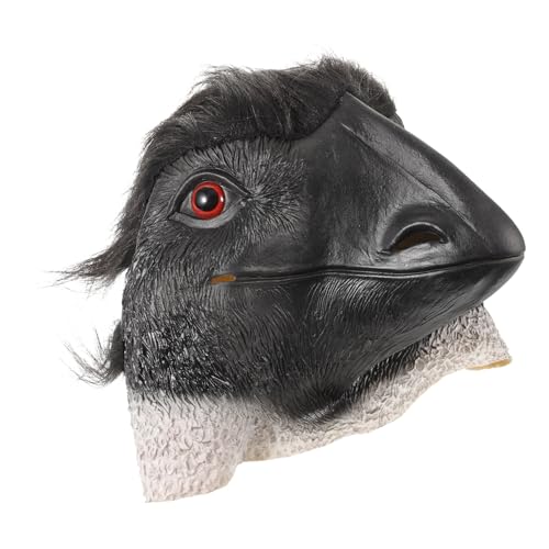 STOBOK Halloween-Horrormaske lustige Gesichtsmaske lustige Masken für Erwachsene Tier-Cosplay-Maske Maskerade-Maske halloween horror halloween grusel Emulsion Strauß bilden schmücken von STOBOK