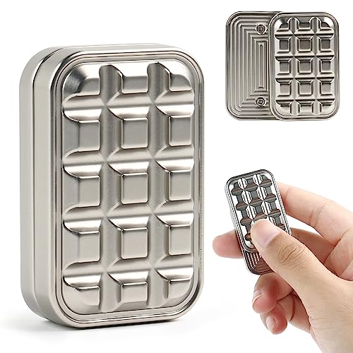 STONESTAR Metal Brick Fidget Slider - Magnetisches Metall Fidget Toy EDC Fidget Toys für Erwachsene, ADHS Angst Stress Relief Toys Haptic Sliders, ideale Geschenke für Vater & Freunde (Silber) von STONESTAR