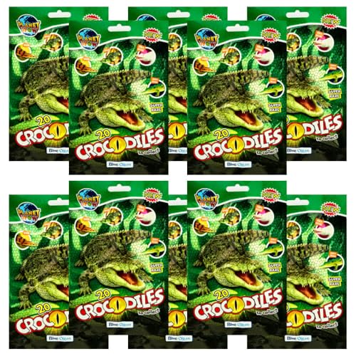 STRONCARD Bundle mit Blue Ocean Crocodiles Sammelfiguren 2025 - Planet Wow Krokodil Figur - Auswahl - Exklusive Geburtstagskarte (10 Tüten) von STRONCARD