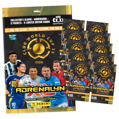 Bundle mit Panini FIFA Club World Cup 2025 - WM Trading Cards - Weltmeisterschaft Sammelkarten - 1 Starter + 10 Booster + Exklusive Geburtstagskarte von STRONCARD