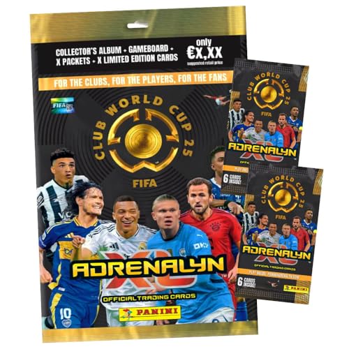 Bundle mit Panini FIFA Club World Cup 2025 - WM Trading Cards - Weltmeisterschaft Sammelkarten - 1 Starter + 2 Booster + Exklusive Geburtstagskarte von STRONCARD