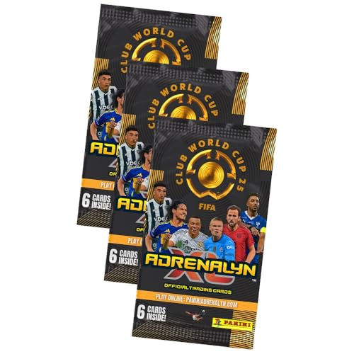 Bundle mit Panini FIFA Club World Cup 2025 - WM Trading Cards - Weltmeisterschaft Sammelkarten - Auswahl + Exklusive Geburtstagskarte (3 Booster) von STRONCARD