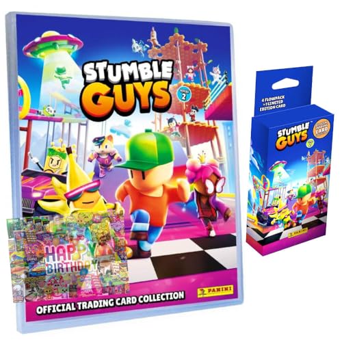 Bundle mit Panini Stumble Guys Karten Serie 2 - Sammelkarten Trading Cards - 1 Mappe + 1 Blister + Exklusive Geburtstagskarte Bundle mit Panini Stumble Guys Karten Serie 2 - Sammelkarten Trading Cards - 1 Mappe + 1 Blister + Exklusive Geburtstagskarte von STRONCARD