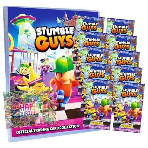 Bundle mit Panini Stumble Guys Karten Serie 2 - Sammelkarten Trading Cards - 1 Mappe + 10 Booster + Exklusive Geburtstagskarte Bundle mit Panini Stumble Guys Karten Serie 2 - Sammelkarten Trading Cards - 1 Mappe + 10 Booster + Exklusive Geburtstagskarte von STRONCARD