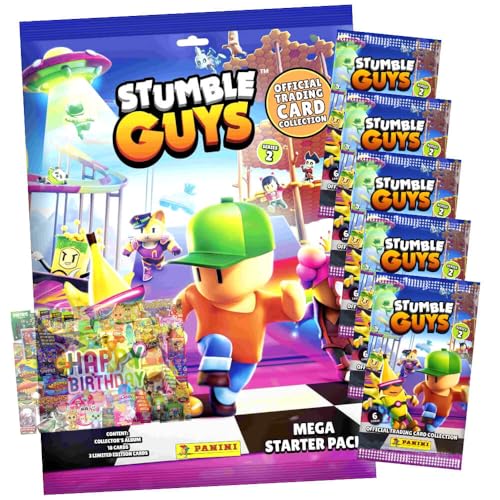 Bundle mit Panini Stumble Guys Karten Serie 2 - Sammelkarten Trading Cards - 1 Starter + 5 Booster + Exklusive Geburtstagskarte Bundle mit Panini Stumble Guys Karten Serie 2 - Sammelkarten Trading Cards - 1 Starter + 5 Booster + Exklusive Geburtstagskarte von STRONCARD