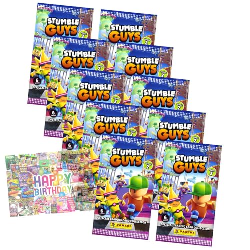 Bundle mit Panini Stumble Guys Karten Serie 2 - Sammelkarten Trading Cards - 10 Booster + Exklusive Geburtstagskarte Bundle mit Panini Stumble Guys Karten Serie 2 - Sammelkarten Trading Cards - 10 Booster + Exklusive Geburtstagskarte von STRONCARD