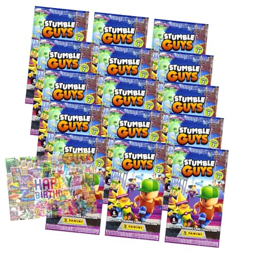 Bundle mit Panini Stumble Guys Karten Serie 2 - Sammelkarten Trading Cards - 15 Booster + Exklusive Geburtstagskarte Bundle mit Panini Stumble Guys Karten Serie 2 - Sammelkarten Trading Cards - 15 Booster + Exklusive Geburtstagskarte von STRONCARD