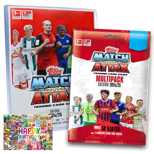 Bundle mit Topps Match Attax Trading Cards - Bundesliga Karten - Saison 2025 - Sammelkarten - 1 Mappe + 1 Multipack + Exklusive Geburtstagskarte Bundle mit Topps Match Attax Trading Cards - Bundesliga Karten - Saison 2025 - Sammelkarten - 1 Mappe + 1 Multipack + Exklusive Geburtstagskarte von STRONCARD