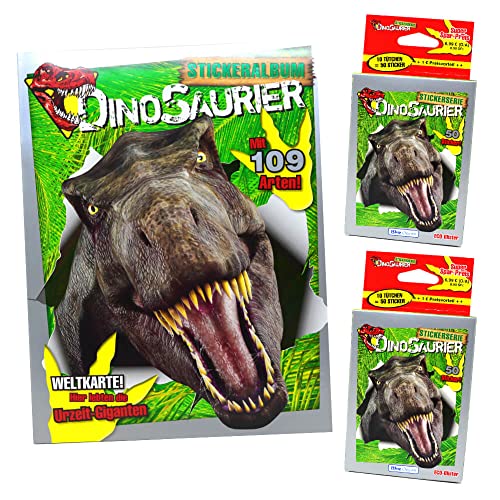 Dinosaurier Sticker Kollektion 2022 - Blue Ocean Sammelsticker Bundle + 10 Originale Hüllen (1 Album + 2 Blister) von STRONCARD