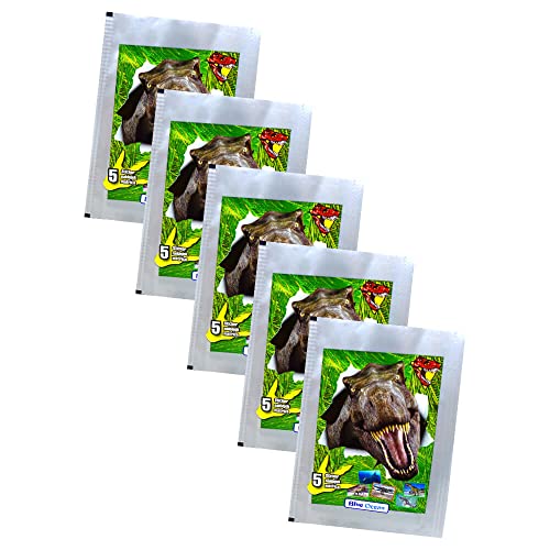 Dinosaurier Sticker Kollektion 2022 - Blue Ocean Sammelsticker Bundle - 5 Tüten + 10 Originale Hüllen Dinosaurier Sticker Kollektion 2022 - Blue Ocean Sammelsticker Bundle - 5 Tüten + 10 Originale Hüllen von STRONCARD