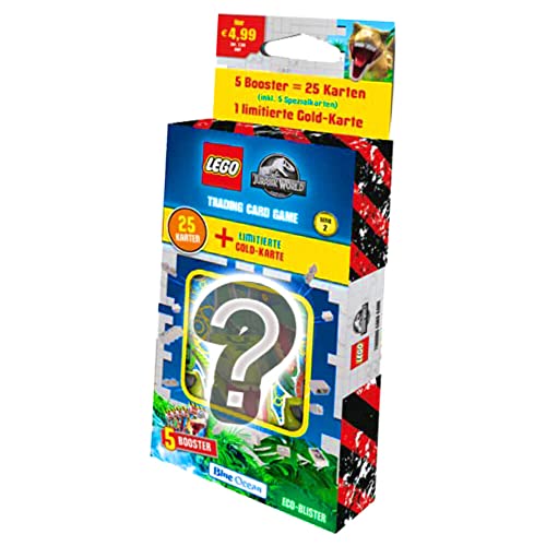 Lego Jurassic World Serie 2 Karten - Trading Cards - Sammelkarten Auswahl im Bundle + 10 Originale Hüllen (1 Blister) von STRONCARD
