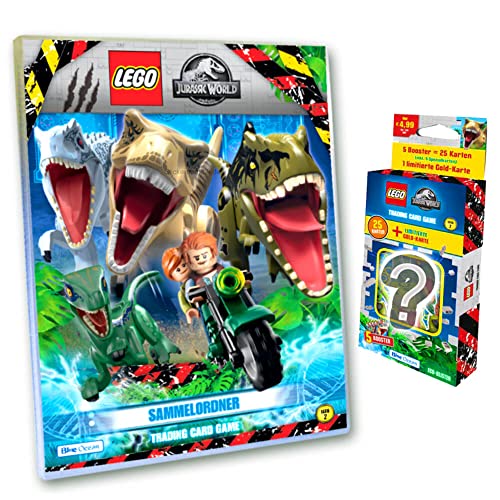 Lego Jurassic World Serie 2 Karten - Trading Cards - Sammelkarten Auswahl im Bundle + 10 Originale Hüllen (1 Mappe + 1 Blister) von STRONCARD