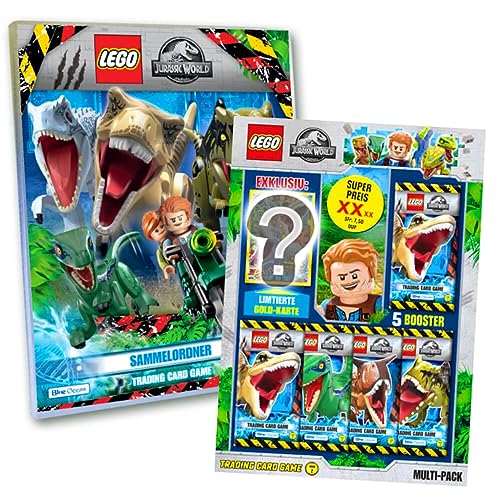 Lego Jurassic World Serie 2 Karten - Trading Cards - Sammelkarten Auswahl im Bundle + 10 Originale Hüllen (1 Mappe + 1 Multipack) von STRONCARD
