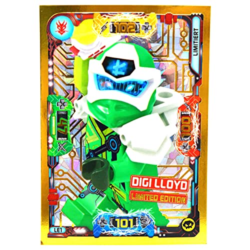 Lego Ninjago Karten Trading Cards Serie 5 - LE Gold Karte Auswahl Bundle + 10 Originale Hüllen (LE1 Gold Karte) von STRONCARD