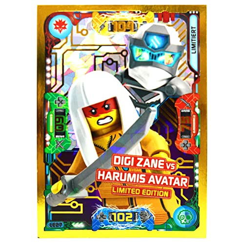 Lego Ninjago Karten Trading Cards Serie 5 - LE Gold Karte Auswahl Bundle + 10 Originale Hüllen (LE27 Gold Karte) von STRONCARD