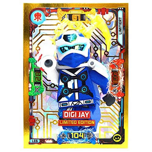 Lego Ninjago Karten Trading Cards Serie 5 - LE Gold Karte Auswahl Bundle + 10 Originale Hüllen (LE6 Gold Karte) von STRONCARD