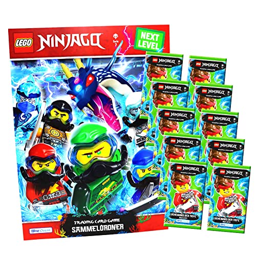 Lego Ninjago Karten Trading Cards Serie 7 - Geheimnis der Tiefe Next Level (2022) - Auswahl Sammelkarten Bundle + 10 Originale Hüllen (1 Sammelmappe + 10 Booster) von STRONCARD