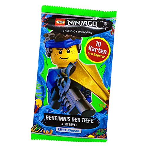 Lego Ninjago Karten Trading Cards Serie 7 - Geheimnis der Tiefe Next Level (2022) - Auswahl Sammelkarten Bundle + 10 Originale Hüllen (1 XL Booster) von STRONCARD