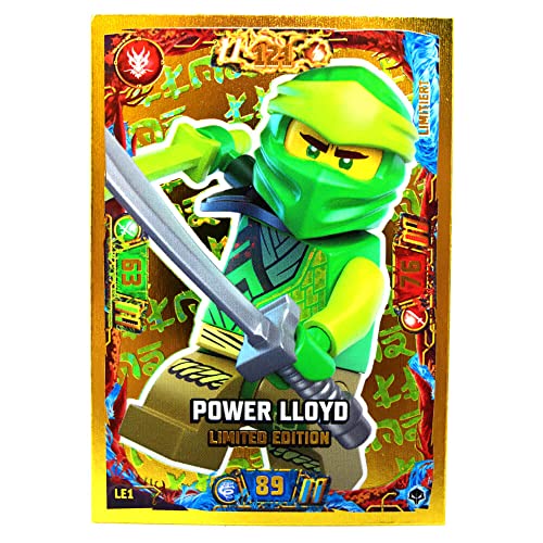 Lego Ninjago Karten Trading Cards Serie 7 - Geheimnis der Tiefe Next Level (2022) - Auswahl Sammelkarten Bundle + 10 Originale Hüllen (Gold Karte LE1) von STRONCARD