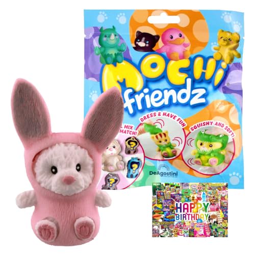 STRONCARD Bundle mit DeAgostini Mochi Friendz Sammelfiguren mit Wendekostüm Figur - Auswahl - Exklusive Geburtstagskarte (Figur Iris) von STRONCARD