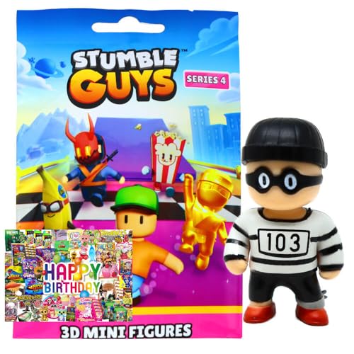 STRONCARD Bundle mit Stumble Guys 3D Sammelfiguren Serie 4 - Chrome Figur - Figur 2. Inmate 613 + Exklusive Geburtstagskarte STRONCARD Bundle mit Stumble Guys 3D Sammelfiguren Serie 4 - Chrome Figur - Figur 2. Inmate 613 + Exklusive Geburtstagskarte von STRONCARD
