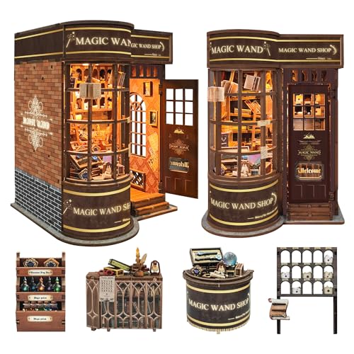 Magic Book Nook Kit mit Remote Wand, 3D Holzpuzzle, Puppenhaus Miniatur Bücherecke Kit Kreative Bücherend Bücherregal Dekor für Erwachsene Teens-Wand Shop Magic Book Nook Kit mit Remote Wand, 3D Holzpuzzle, Puppenhaus Miniatur Bücherecke Kit Kreative Bücherend Bücherregal Dekor für Erwachsene Teens-Wand Shop von STRUCWOOD