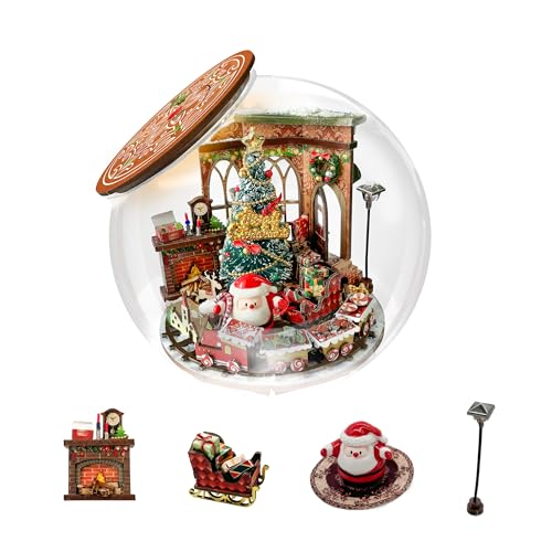 Puppenhaus DIY Miniaturhaus Kit, Handgemachtes Puppenhaus Wohnkultur Modell mit Staubschutz und LED, 3D Miniatur Traumhaus Kreatives Zimmer Geschenk für Weihnachten - Weihnachtsprolog Puppenhaus DIY Miniaturhaus Kit, Handgemachtes Puppenhaus Wohnkultur Modell mit Staubschutz und LED, 3D Miniatur Traumhaus Kreatives Zimmer Geschenk für Weihnachten - Weihnachtsprolog von STRUCWOOD