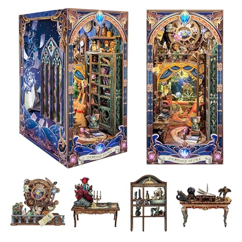 STRUCWOOD Book Nook Kit – DIY-Miniaturhaus-Set für Erwachsene, Teenager und Anfänger, Puppenhaus-Booknook Fantasy-Booknooks Bücherregal-Dekoration 3D-Holzpuzzle – Fantasy Store (SQ-25) von STRUCWOOD