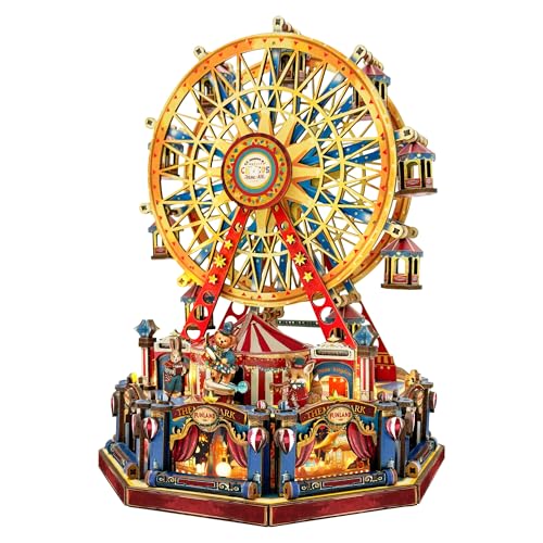 STRUCWOOD DIY 3D Holzpuzzle Riesenrad, DIY Puppenhaus Kit Zirkus Gebäude Modell, Weihnachtsdekoration Bastelsets mit Lichtern und Musik, Geschenke für Erwachsene und Teenager, Hundertjahr-Riesenrad STRUCWOOD DIY 3D Holzpuzzle Riesenrad, DIY Puppenhaus Kit Zirkus Gebäude Modell, Weihnachtsdekoration Bastelsets mit Lichtern und Musik, Geschenke für Erwachsene und Teenager, Hundertjahr-Riesenrad von STRUCWOOD