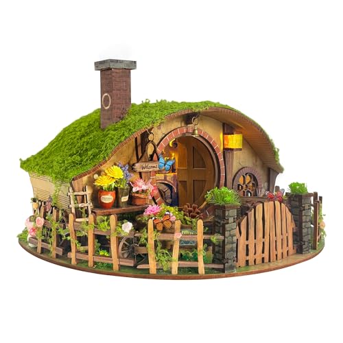 STRUCWOOD DIY Miniatur Haus Kit - Mini Haus Bezaubernder Wald Bausatz mit LED, Holz 3D Puzzles Blind Box Design, Puppenhaus Kit Geschenk für Erwachsene Teen - Das magische Ringhaus (SQ-59) von STRUCWOOD
