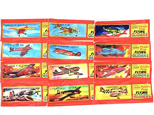 STUWU 12x Styroporflieger es Werden alle 12 Verschiedene Modelle geliefert! Styropor Flugzeuge für Kinder, 12 Stück Gleitflugzeuge Styroporflieger, Flugzeuge Wurfgleiter Fliegen Modell Spielzeuge von STUWU
