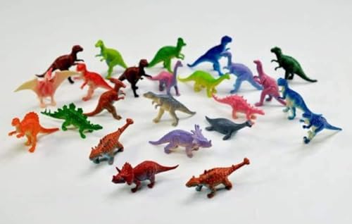 STUWU 24 Stück Dinosaurier Figuren Kunststoff Sortiert 7cm Dinos Saurier Mitgebsel von STUWU
