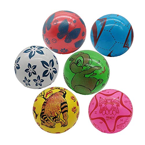 STUWU 4X Kunststoffball KINDERBALL 22cm inkl. Ballnadel Fussball Wasserball Gymnastikball versch. Farben von STUWU