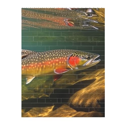Brook Forelle Fliegenfischen Baustein-Puzzle Personalisierte Bausteine für Erwachsene, Block-Puzzle, DIY Ziegelstein-Puzzle, Valentinstagsgeschenke für Heimdekoration, Ziegel-Puzzle Brook Forelle Fliegenfischen Baustein-Puzzle Personalisierte Bausteine für Erwachsene, Block-Puzzle, DIY Ziegelstein-Puzzle, Valentinstagsgeschenke für Heimdekoration, Ziegel-Puzzle von STVYUKL