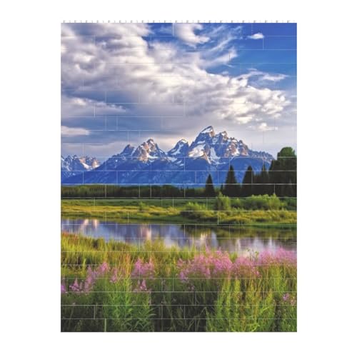 Grand Teton National Park Baustein-Puzzle Personalisierte Bausteine Block Puzzle Gebäude Familie Andenken DIY Ziegel Block Puzzles Valentinstag Geschenke für Wohnkultur Ziegel Puzzle von STVYUKL