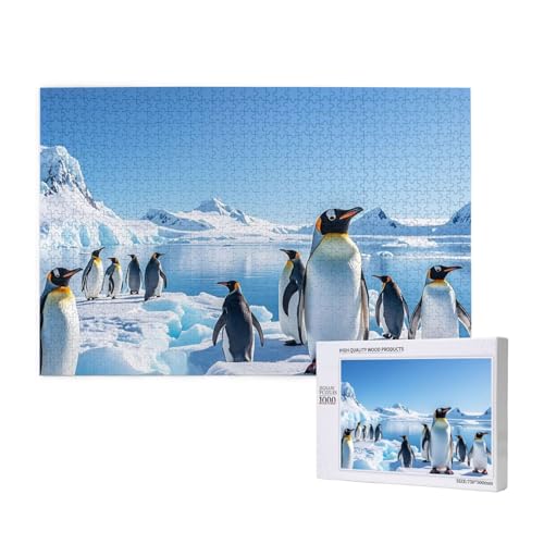 Pinguin-Antarktis-Eis-Puzzle, 1000 Teile für Erwachsene, personalisiertes Holzpuzzle, Geschenke, moderne Wohnkultur, Wandkunst für Familie, Hochzeit, Freund Pinguin-Antarktis-Eis-Puzzle, 1000 Teile für Erwachsene, personalisiertes Holzpuzzle, Geschenke, moderne Wohnkultur, Wandkunst für Familie, Hochzeit, Freund von STVYUKL