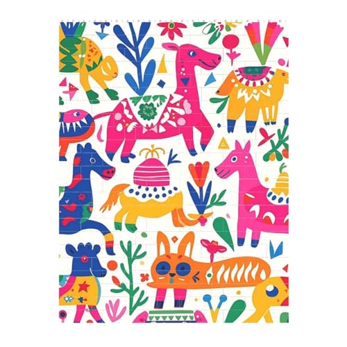 STVYUKL Mexikanische Otomi-Tier-Baustein-Puzzle, personalisierte Bausteine für Erwachsene, Block-Puzzle, DIY-Ziegelstein-Puzzle, Valentinstagsgeschenke für Heimdekoration, Ziegel-Puzzle STVYUKL Mexikanische Otomi-Tier-Baustein-Puzzle, personalisierte Bausteine für Erwachsene, Block-Puzzle, DIY-Ziegelstein-Puzzle, Valentinstagsgeschenke für Heimdekoration, Ziegel-Puzzle von STVYUKL