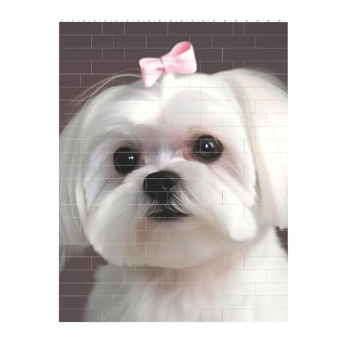 STVYUKL Schöne Malteser-Hunde-Baustein-Puzzle, personalisierte Bausteine für Erwachsene, quadratische Form, DIY-Ziegelstein-Puzzle, Valentinstagsgeschenke für Heimdekoration, Ziegel-Puzzle STVYUKL Schöne Malteser-Hunde-Baustein-Puzzle, personalisierte Bausteine für Erwachsene, quadratische Form, DIY-Ziegelstein-Puzzle, Valentinstagsgeschenke für Heimdekoration, Ziegel-Puzzle von STVYUKL