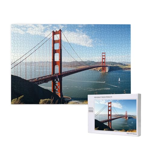 San Francisco Golden Gate Bridge Puzzle 1000 Teile für Erwachsene, personalisiertes Holzpuzzle, Geschenke, moderne Wohnkultur, Wandkunst für Familie, Hochzeit, Freund San Francisco Golden Gate Bridge Puzzle 1000 Teile für Erwachsene, personalisiertes Holzpuzzle, Geschenke, moderne Wohnkultur, Wandkunst für Familie, Hochzeit, Freund von STVYUKL