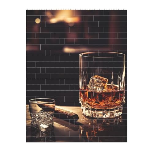 Whisky und Zigarre Baustein-Puzzle Personalisierte Bausteine Block Puzzle Gebäude Familie Andenken DIY Ziegel Block Puzzles Valentinstag Geschenke für Wohnkultur Ziegel Puzzle von STVYUKL