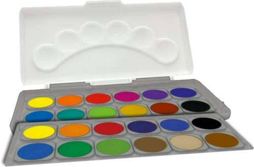 Schuldeckfarbkasten, 24 Farben von STYLEX