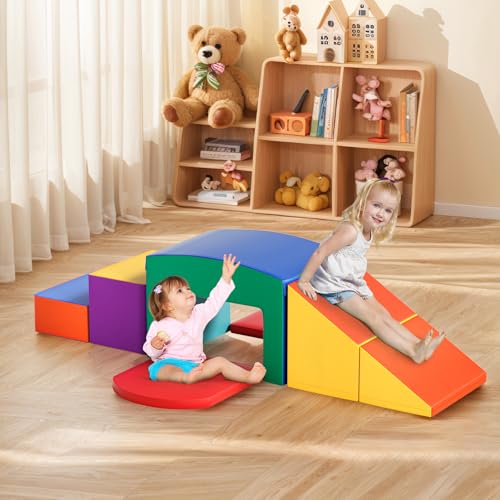 STYPLZ Schaumstoff Bausteine Kinder,Soft Play 6stk Softbausteine Klettern Riesenbausteine Motorik Großbausteine (Farbe) von STYPLZ