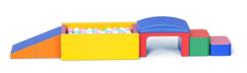 STYPLZ Schaumstoff Bausteine Kinder,Soft Play Softbausteine Klettern Riesenbausteine Motorik Großbausteine (Farbe) von STYPLZ