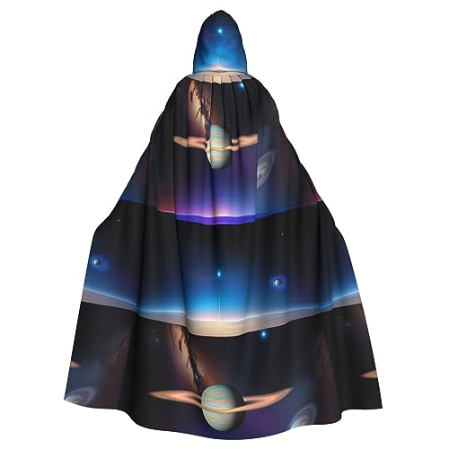 Cosmic Saturn Halloween Erwachsene Kapuzenumhang Kapuzenumhang Kapuzenumhang Damen Herren Halloween Dress Up Party Cosplay Kostüme von STejar