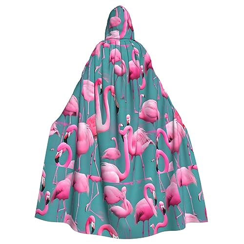 STejar A Flock Of Flamingos Halloween Adult Hooded Cape Hooded Robe Cape, Womens Men'S Halloween Dress Up Party Cosplay Costumes. von STejar