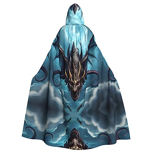 STejar Fliegender Drache Halloween Erwachsene Kapuzenumhang Kapuzenmantel Umhang Damen Herren Halloween Dress Up Party Cosplay Kostüme von STejar