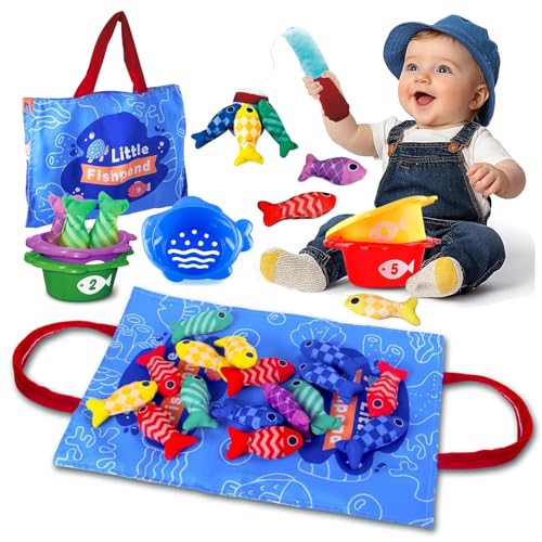 SUATK Montessori-Spielzeug für 1 Jahr, Baby-Spielzeug, pädagogisches Stoff-Angelspiel für Kinder, Farbsortierung, passendes Spiel, Lernspielzeug für Babys, Jungen, Mädchen, Geschenke SUATK Montessori-Spielzeug für 1 Jahr, Baby-Spielzeug, pädagogisches Stoff-Angelspiel für Kinder, Farbsortierung, passendes Spiel, Lernspielzeug für Babys, Jungen, Mädchen, Geschenke von SUATK